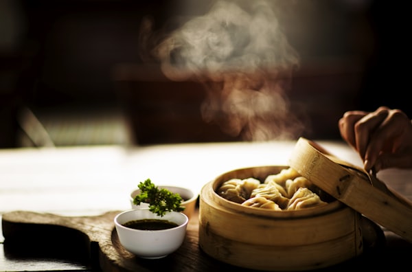 Colombian-Japanese dim sum fusion dish