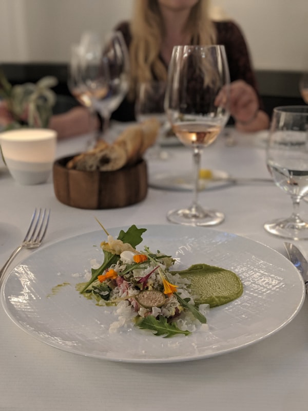 Contemporary French tasting menu dish