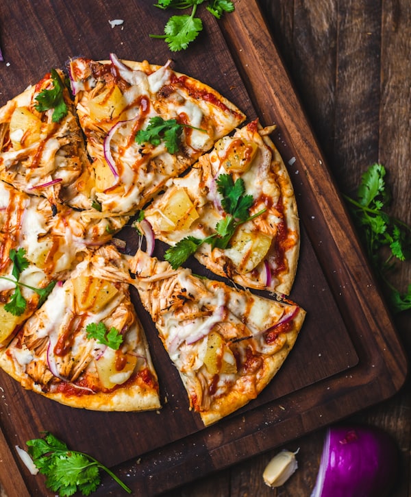 NY-style pizza by the slice dish